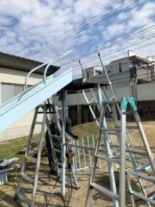 大阪府大阪市-小学校-滑り台修繕